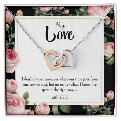 To My Girlfriend With You Inseparable Necklace-Express Your Love Gifts