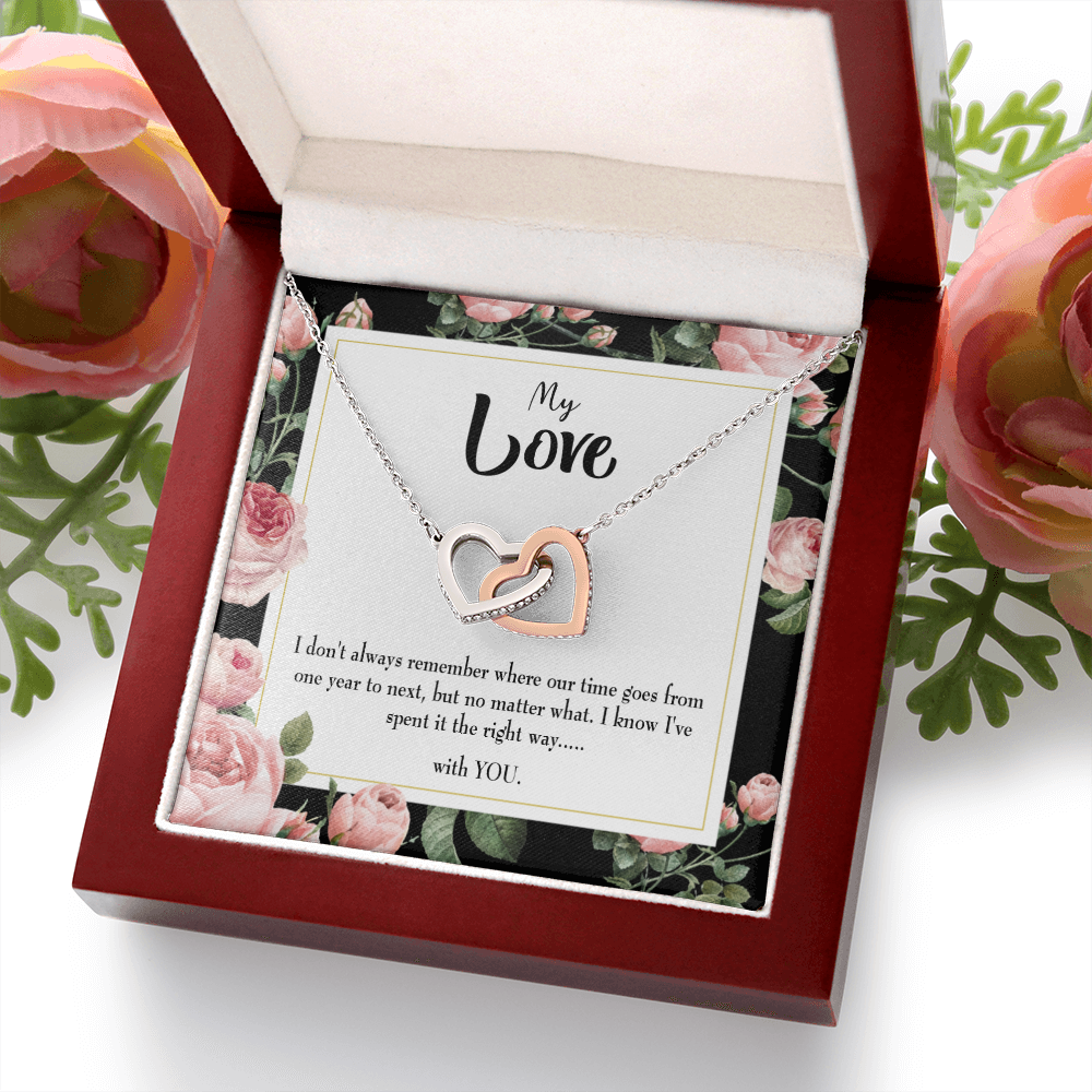To My Girlfriend With You Inseparable Necklace-Express Your Love Gifts