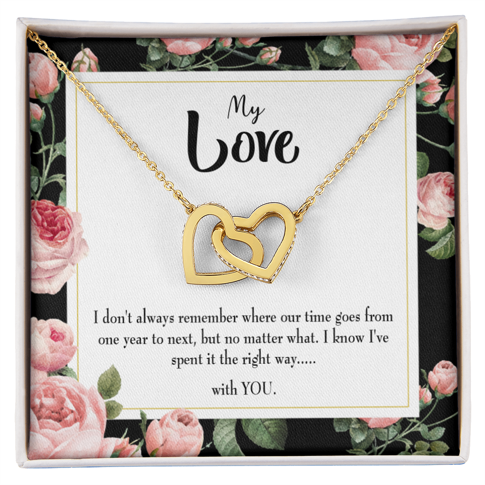To My Girlfriend With You Inseparable Necklace-Express Your Love Gifts