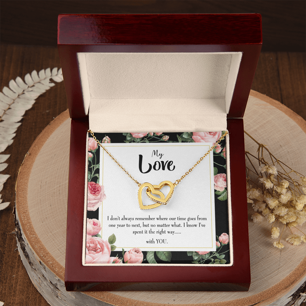 To My Girlfriend With You Inseparable Necklace-Express Your Love Gifts