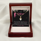 To My Girlfriend Words are Not Enough Alluring Ribbon Necklace Message Card-Express Your Love Gifts