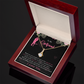 To My Girlfriend Words are Not Enough Alluring Ribbon Necklace Message Card-Express Your Love Gifts