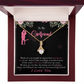 To My Girlfriend Words are Not Enough Alluring Ribbon Necklace Message Card-Express Your Love Gifts