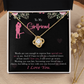 To My Girlfriend Words are Not Enough Infinity Knot Necklace Message Card-Express Your Love Gifts