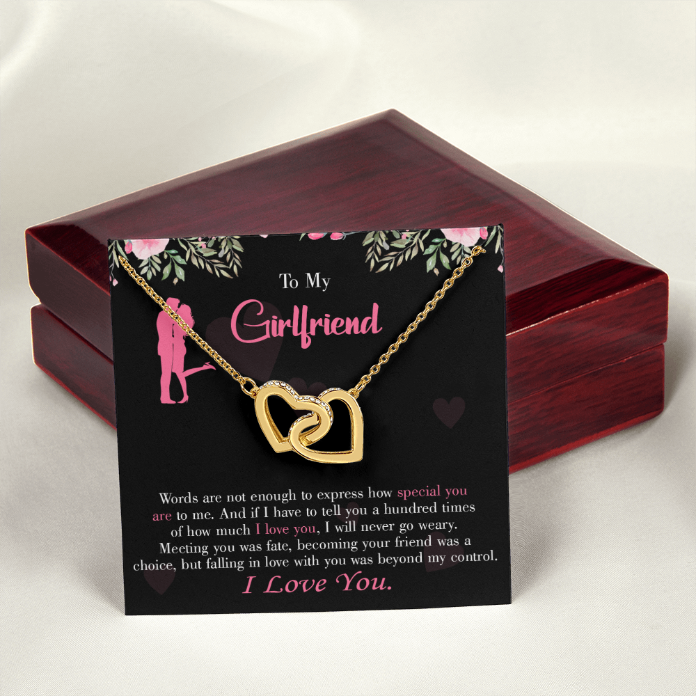 To My Girlfriend Words Are Not Enough Inseparable Necklace-Express Your Love Gifts
