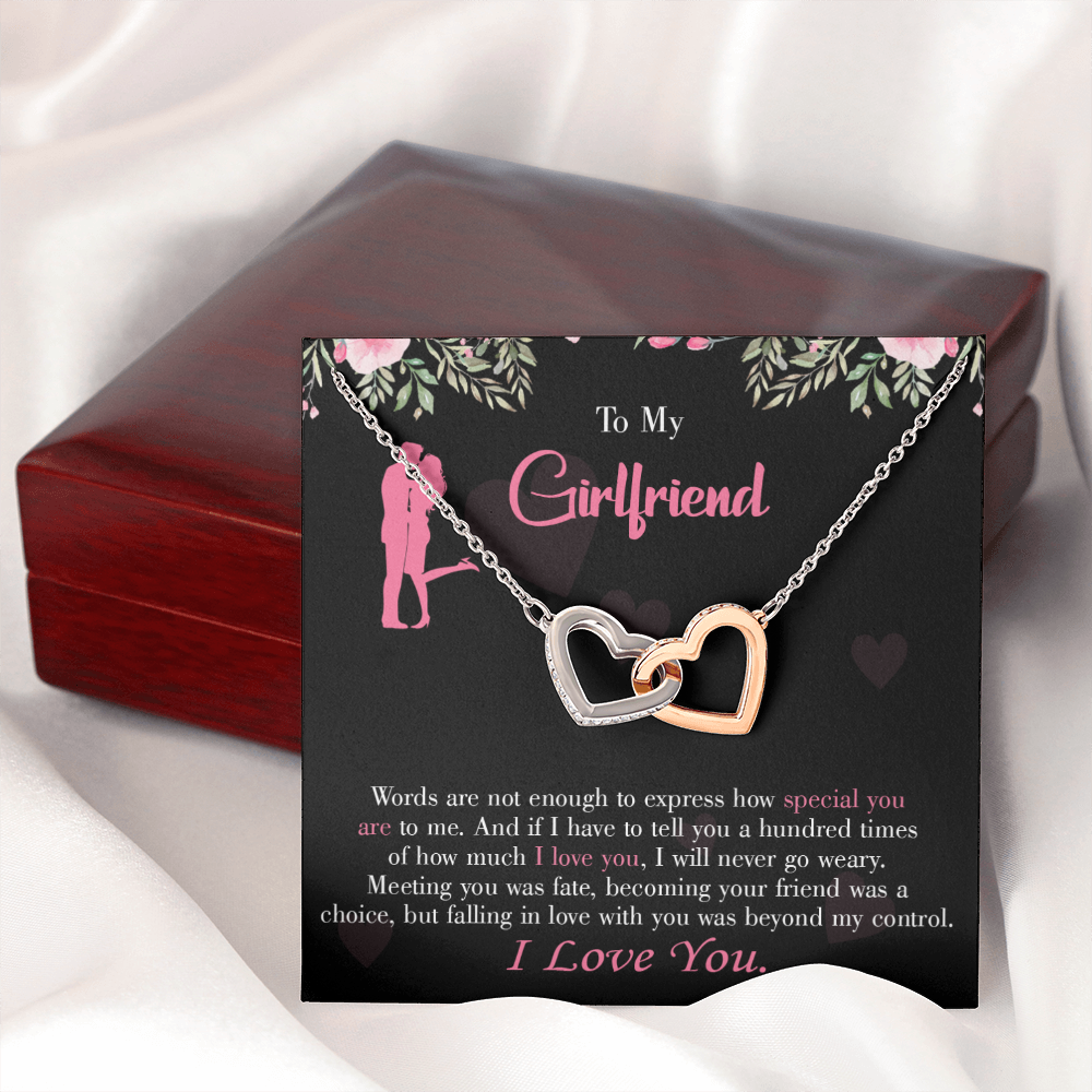 To My Girlfriend Words Are Not Enough Inseparable Necklace-Express Your Love Gifts