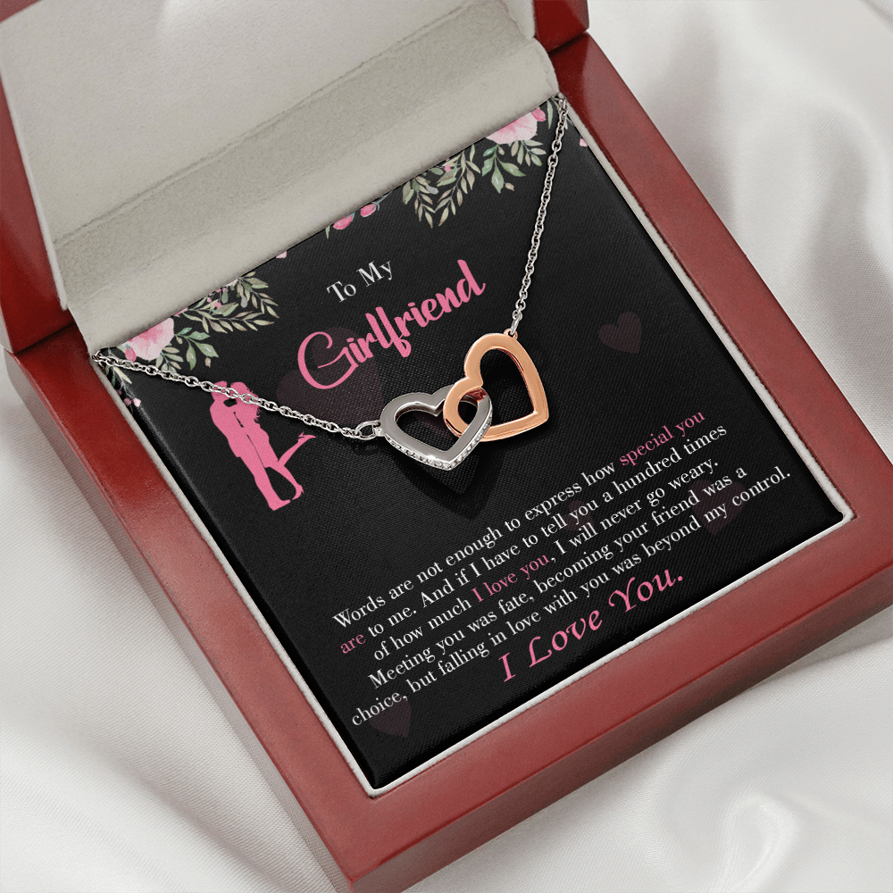 To My Girlfriend Words Are Not Enough Inseparable Necklace-Express Your Love Gifts