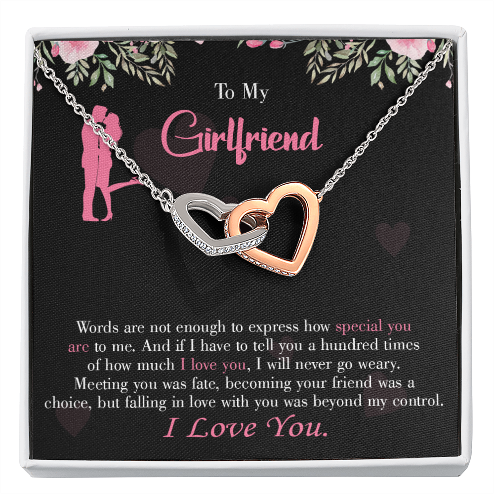 To My Girlfriend Words Are Not Enough Inseparable Necklace-Express Your Love Gifts