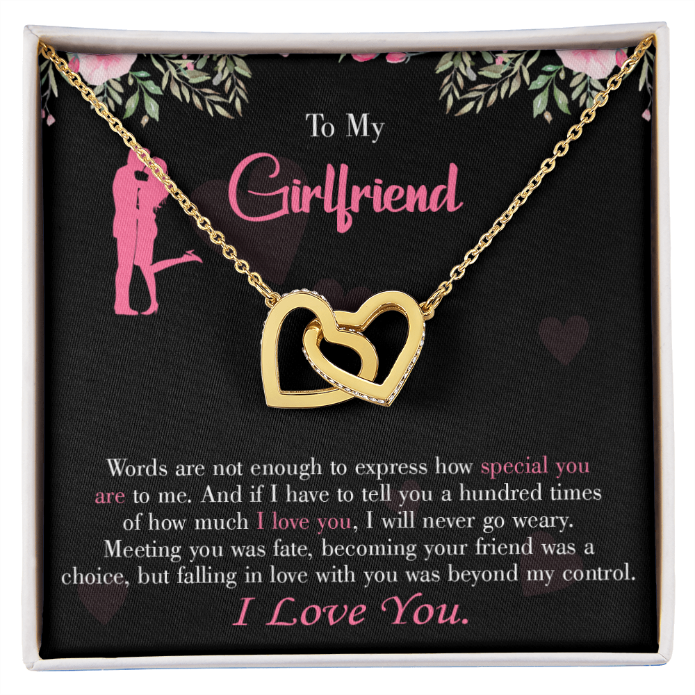 To My Girlfriend Words Are Not Enough Inseparable Necklace-Express Your Love Gifts