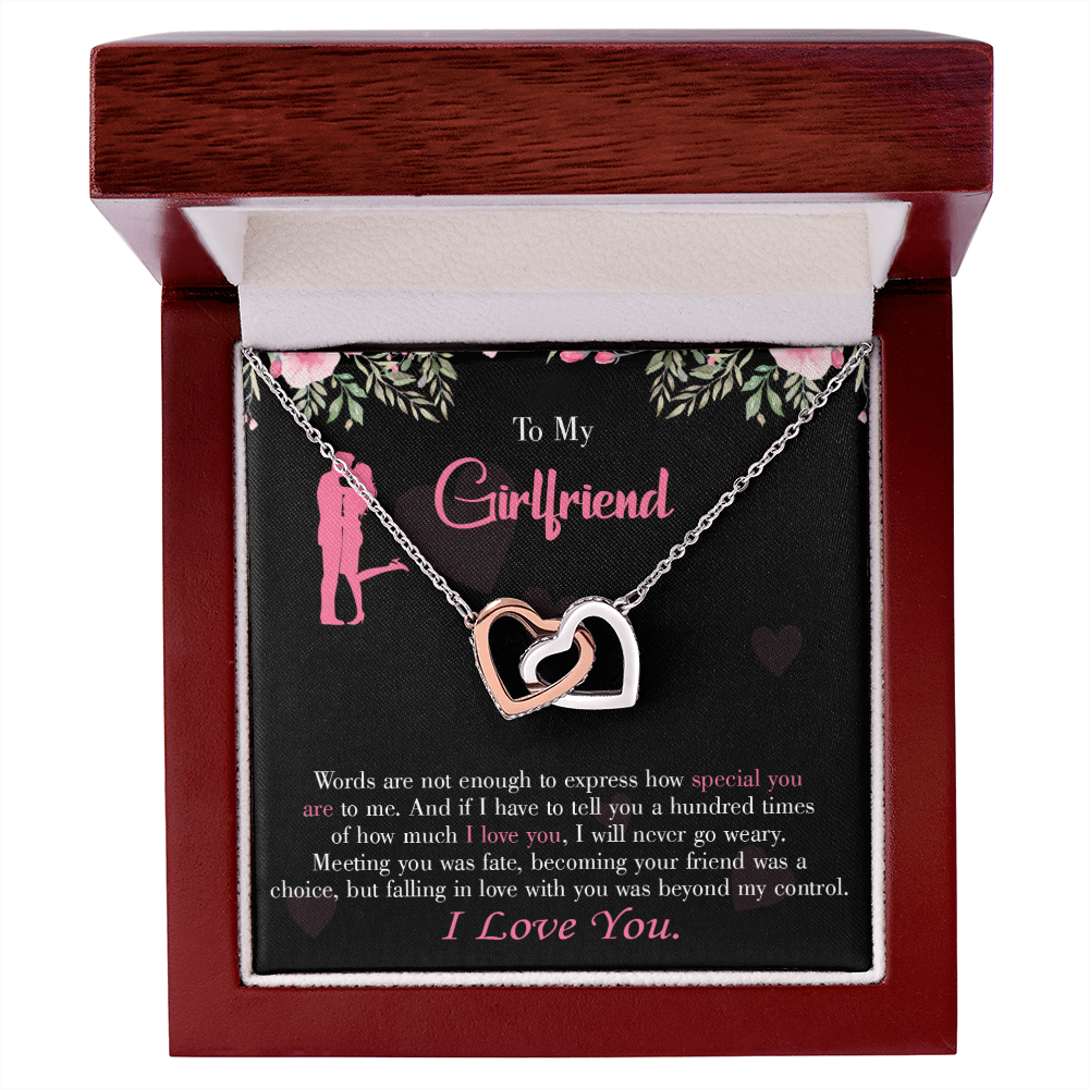 To My Girlfriend Words Are Not Enough Inseparable Necklace-Express Your Love Gifts