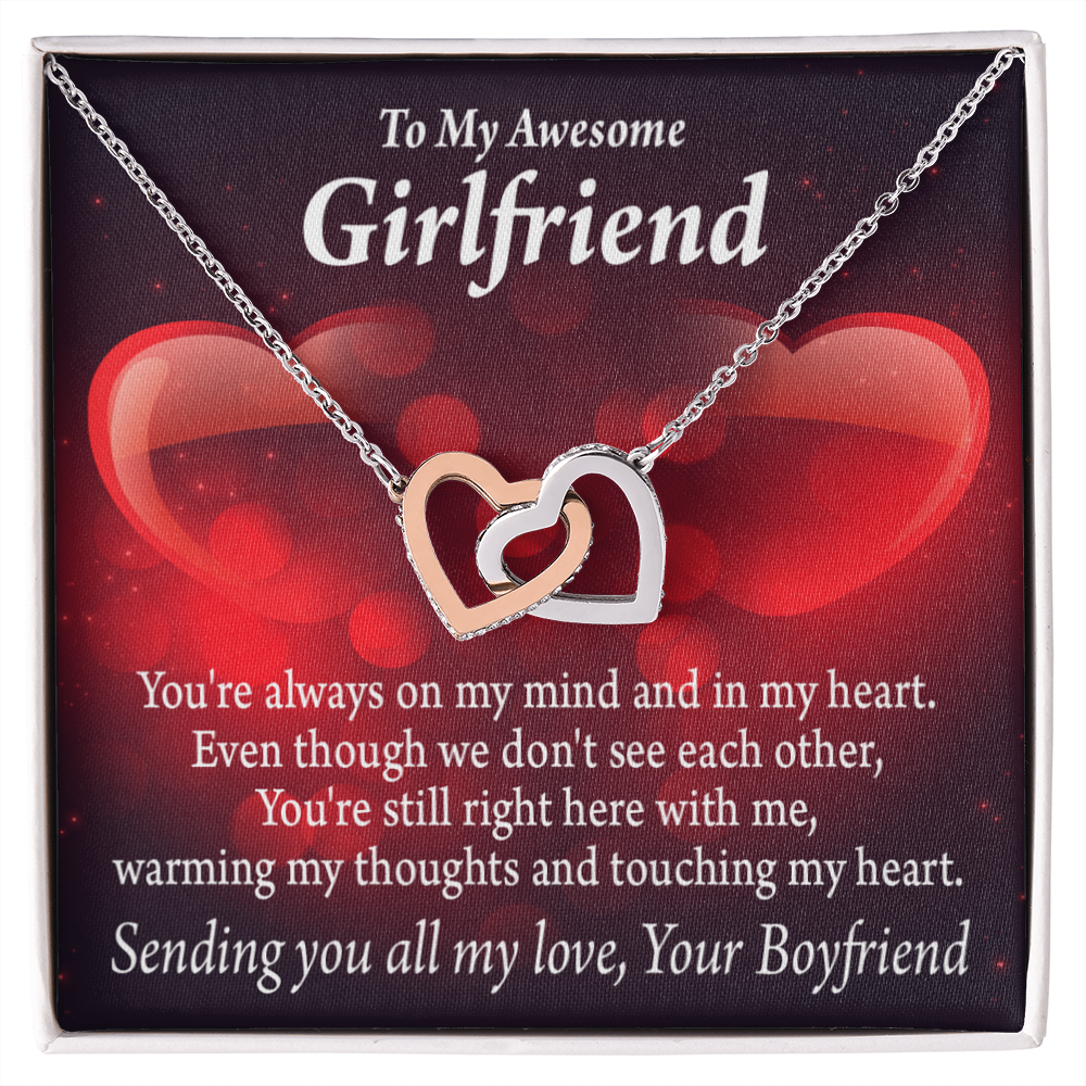 To My Girlfriend You Always Warm My Thoughts Inseparable Necklace-Express Your Love Gifts