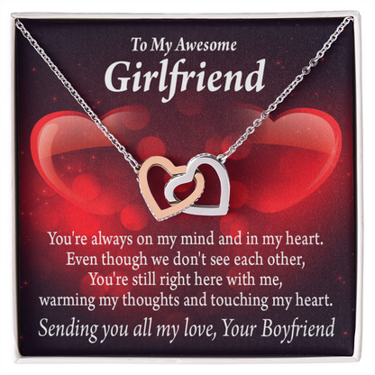 To My Girlfriend You Always Warm My Thoughts Inseparable Necklace-Express Your Love Gifts