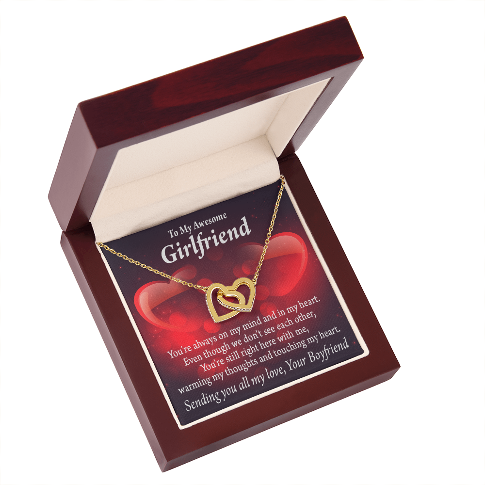 To My Girlfriend You Always Warm My Thoughts Inseparable Necklace-Express Your Love Gifts