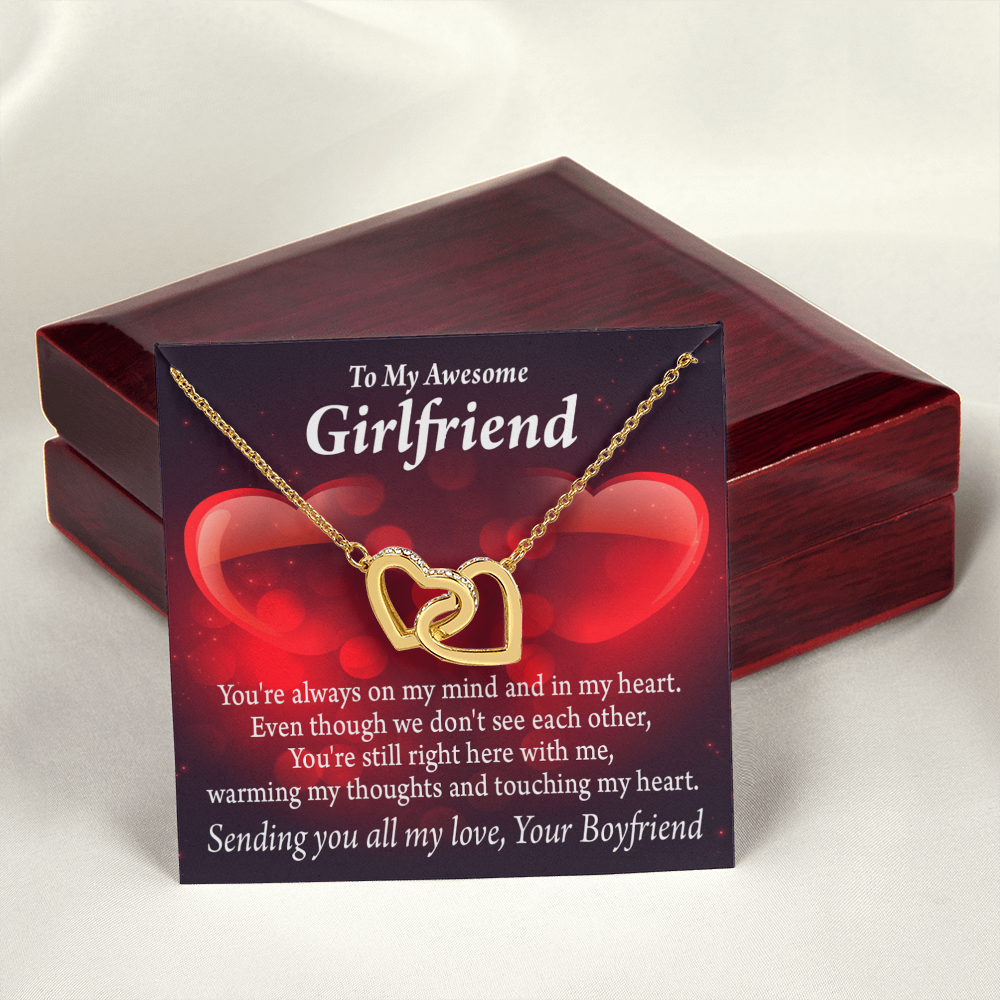 To My Girlfriend You Always Warm My Thoughts Inseparable Necklace-Express Your Love Gifts