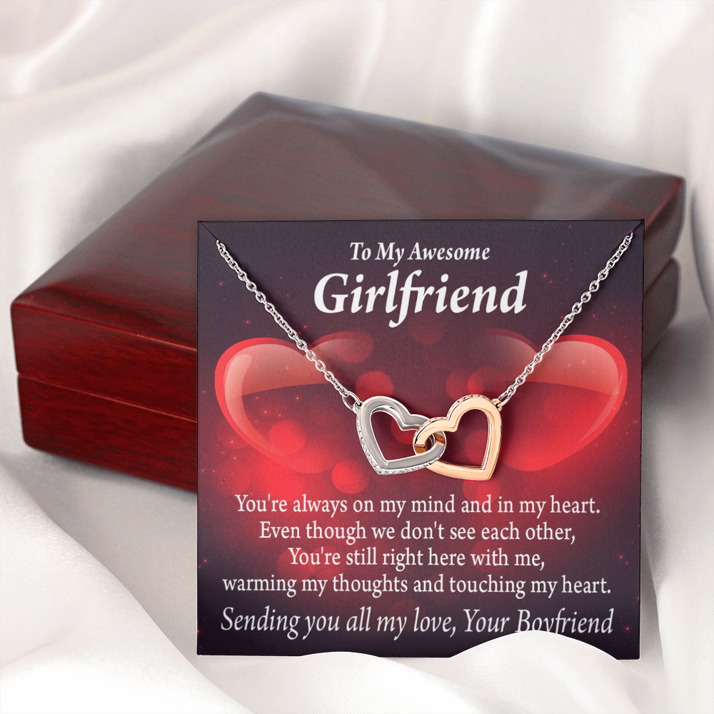 To My Girlfriend You Always Warm My Thoughts Inseparable Necklace-Express Your Love Gifts