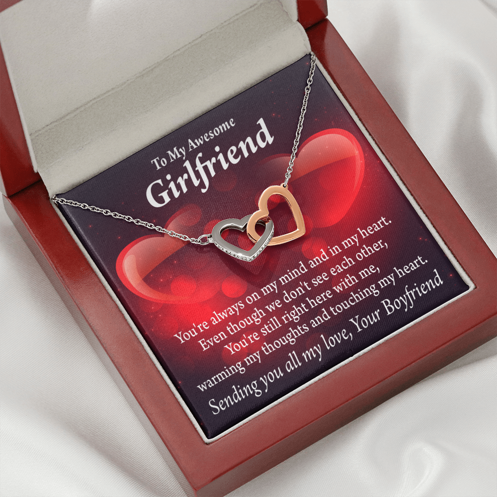 To My Girlfriend You Always Warm My Thoughts Inseparable Necklace-Express Your Love Gifts