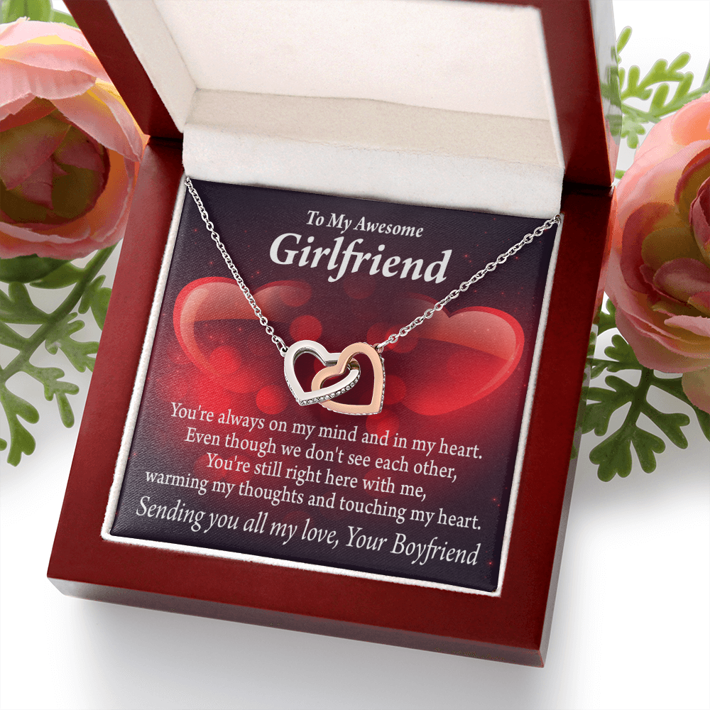 To My Girlfriend You Always Warm My Thoughts Inseparable Necklace-Express Your Love Gifts
