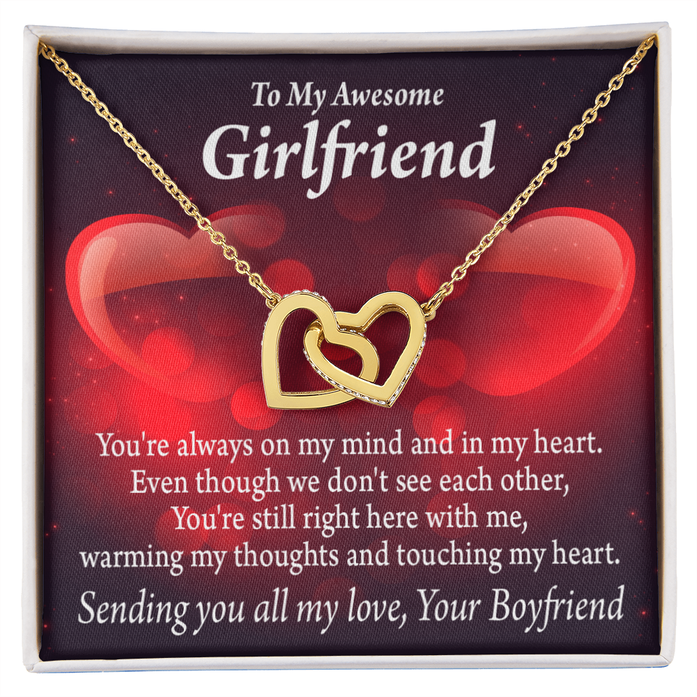To My Girlfriend You Always Warm My Thoughts Inseparable Necklace-Express Your Love Gifts