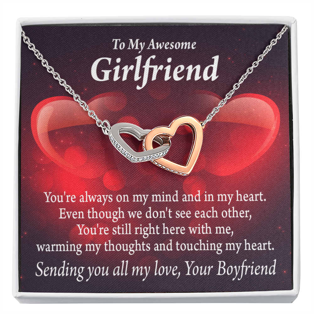 To My Girlfriend You Always Warm My Thoughts Inseparable Necklace-Express Your Love Gifts
