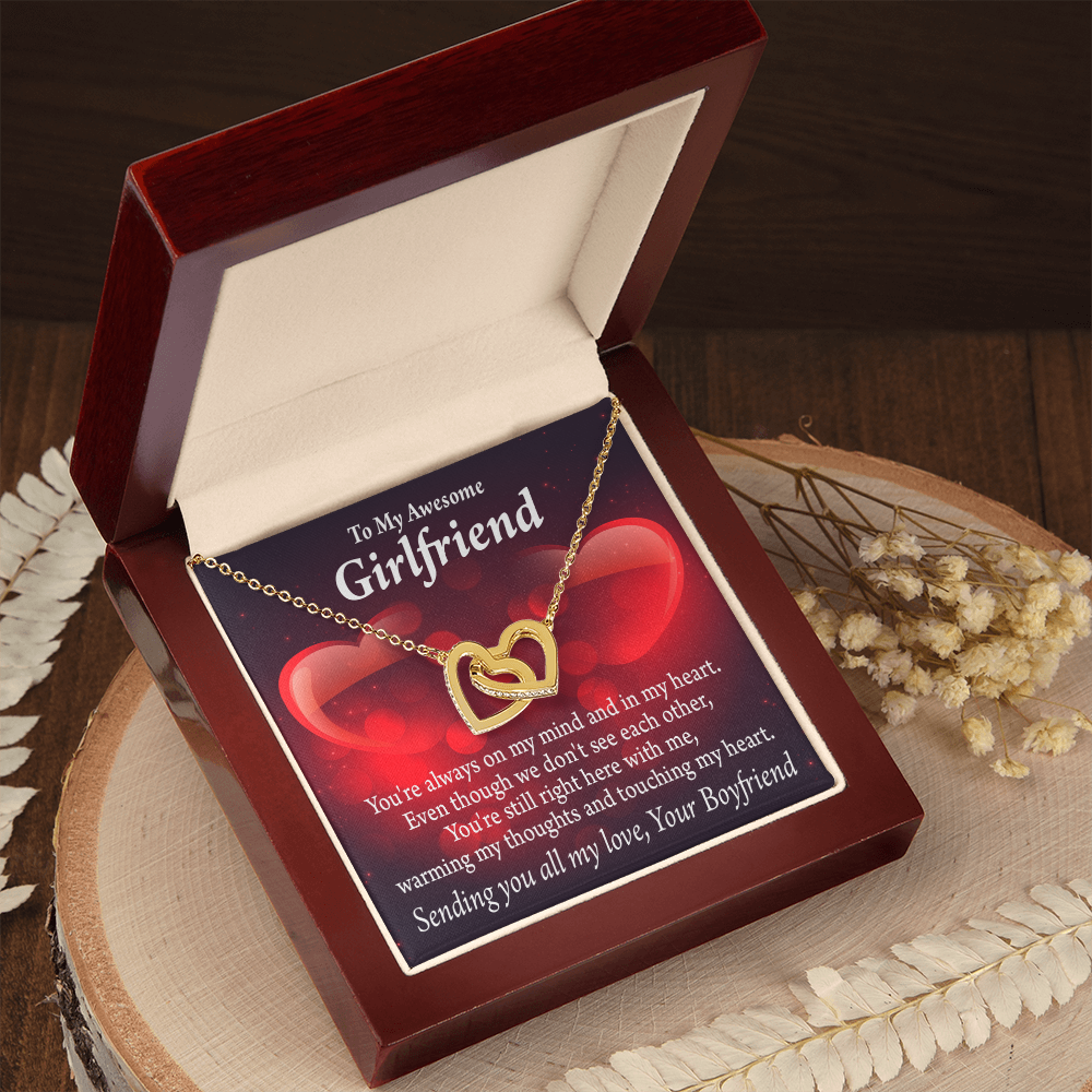 To My Girlfriend You Always Warm My Thoughts Inseparable Necklace-Express Your Love Gifts