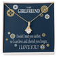 To My Girlfriend You are Cherished Alluring Ribbon Necklace Message Card-Express Your Love Gifts