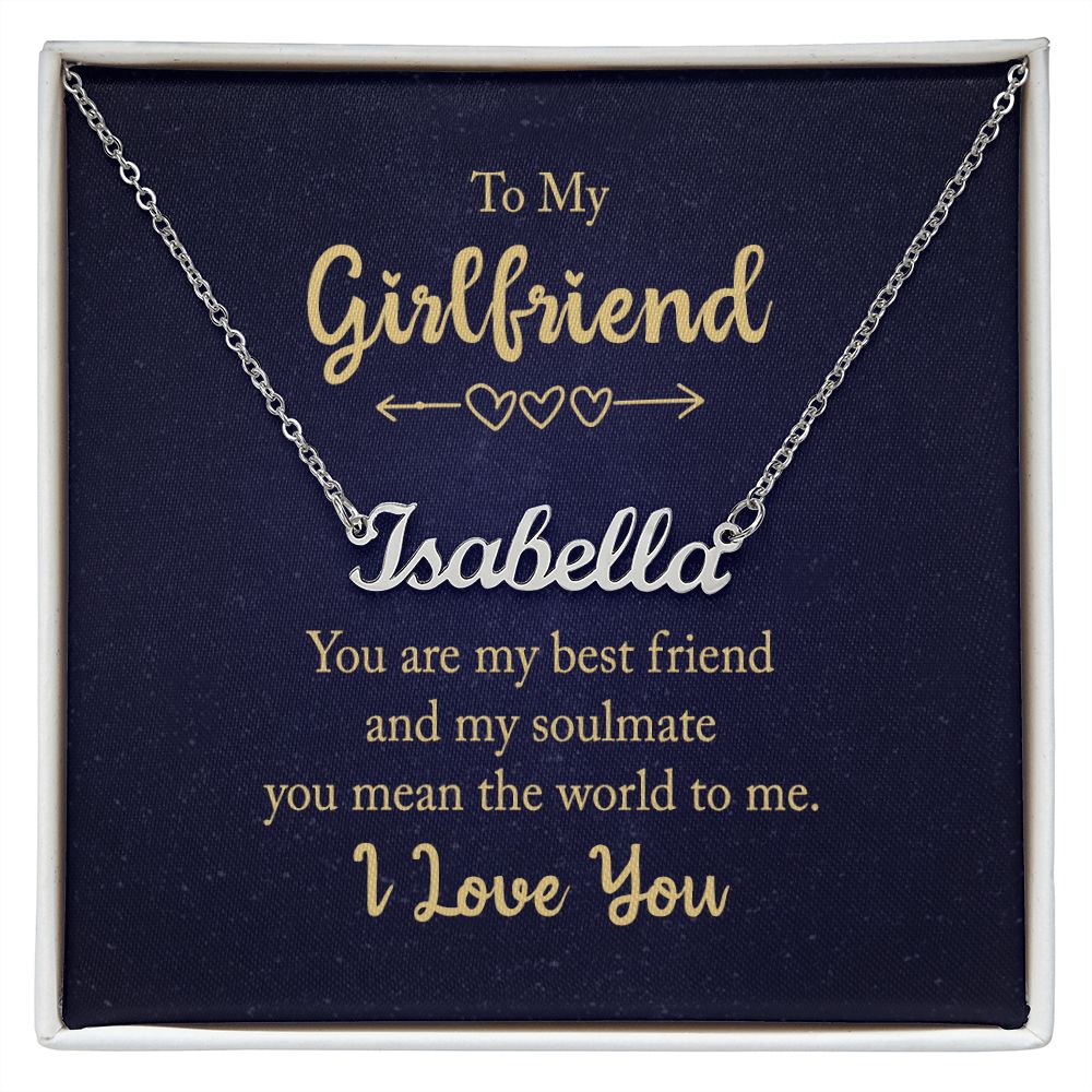 To My Girlfriend You are My Best Friend Custom Name Necklace-Express Your Love Gifts