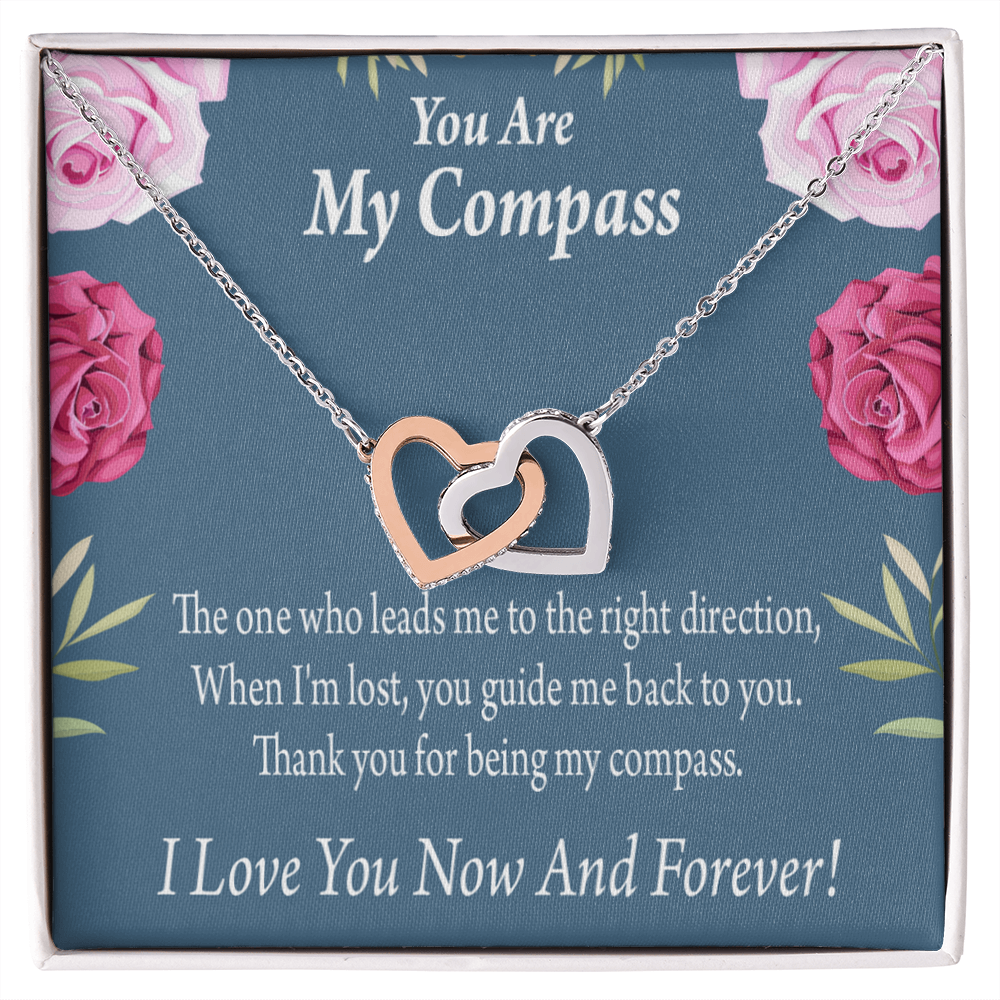 To My Girlfriend You Are My Compass Inseparable Necklace-Express Your Love Gifts
