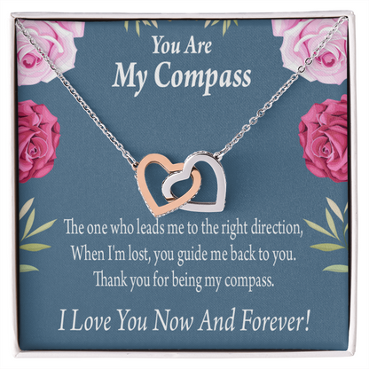 To My Girlfriend You Are My Compass Inseparable Necklace-Express Your Love Gifts