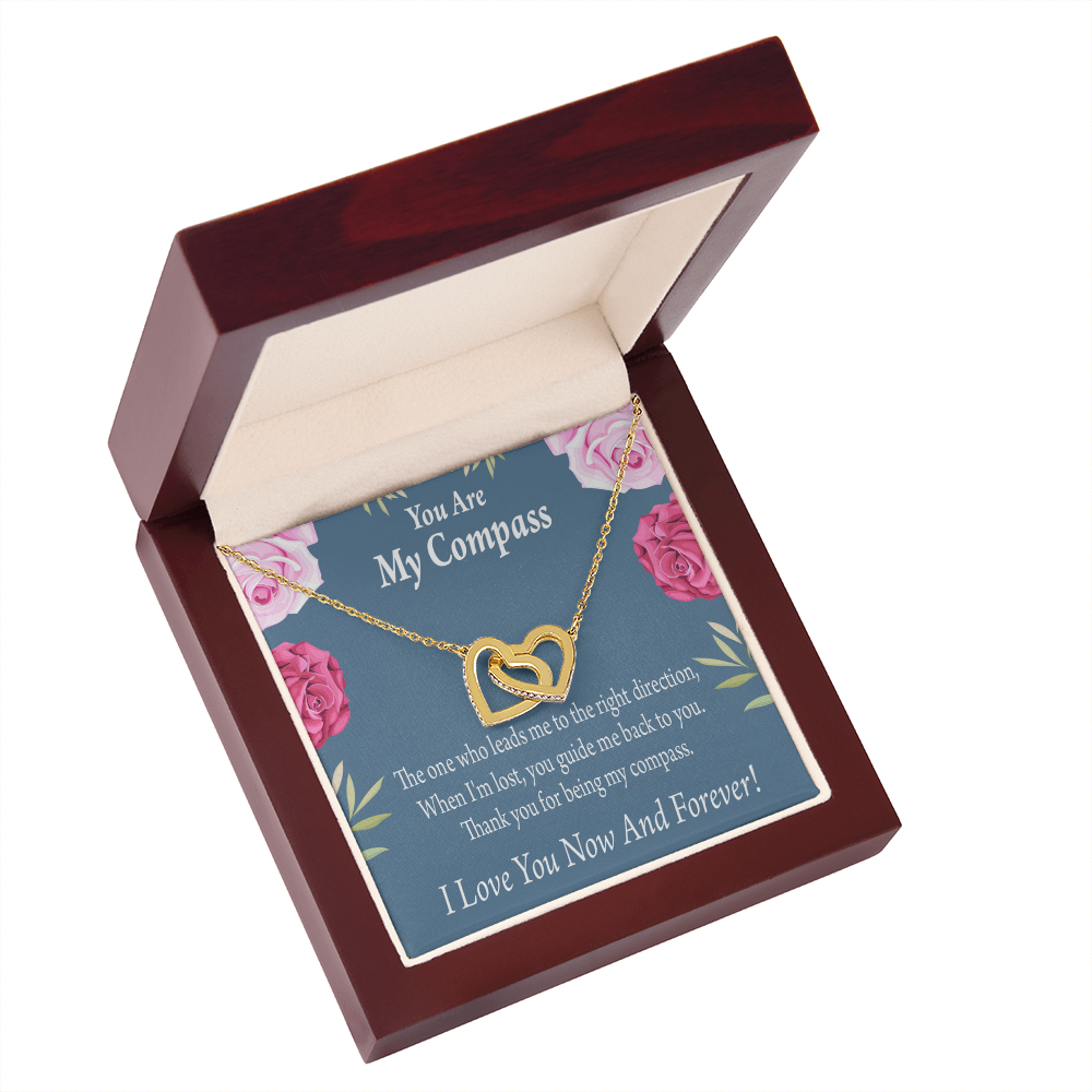 To My Girlfriend You Are My Compass Inseparable Necklace-Express Your Love Gifts