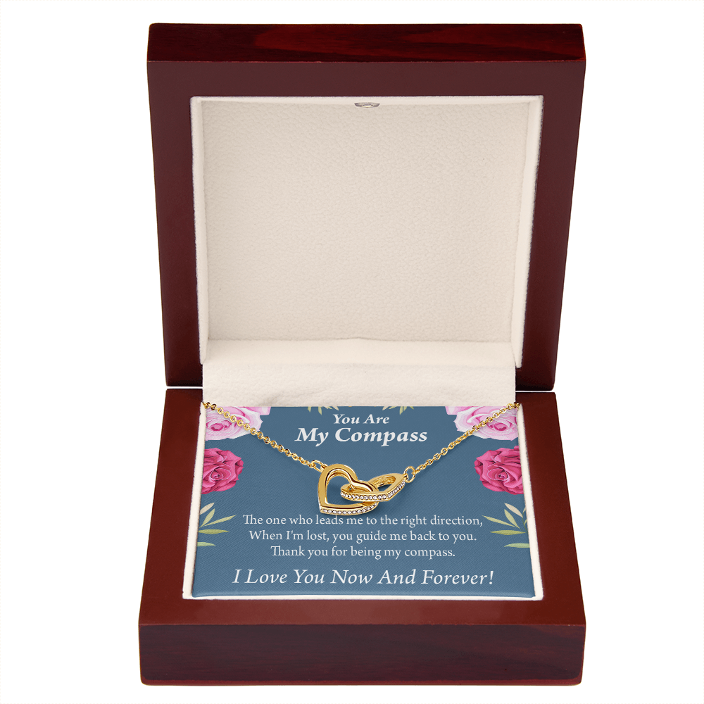 To My Girlfriend You Are My Compass Inseparable Necklace-Express Your Love Gifts