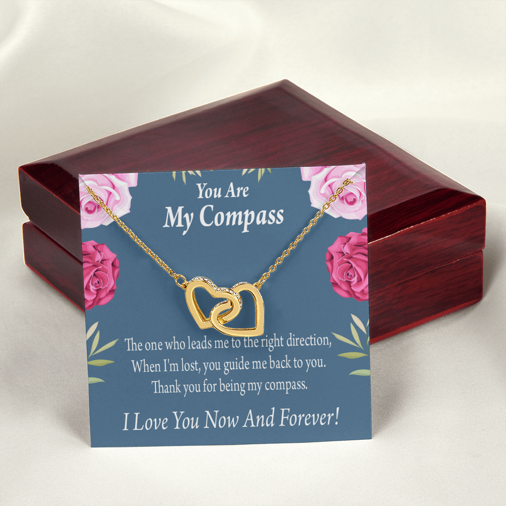 To My Girlfriend You Are My Compass Inseparable Necklace-Express Your Love Gifts