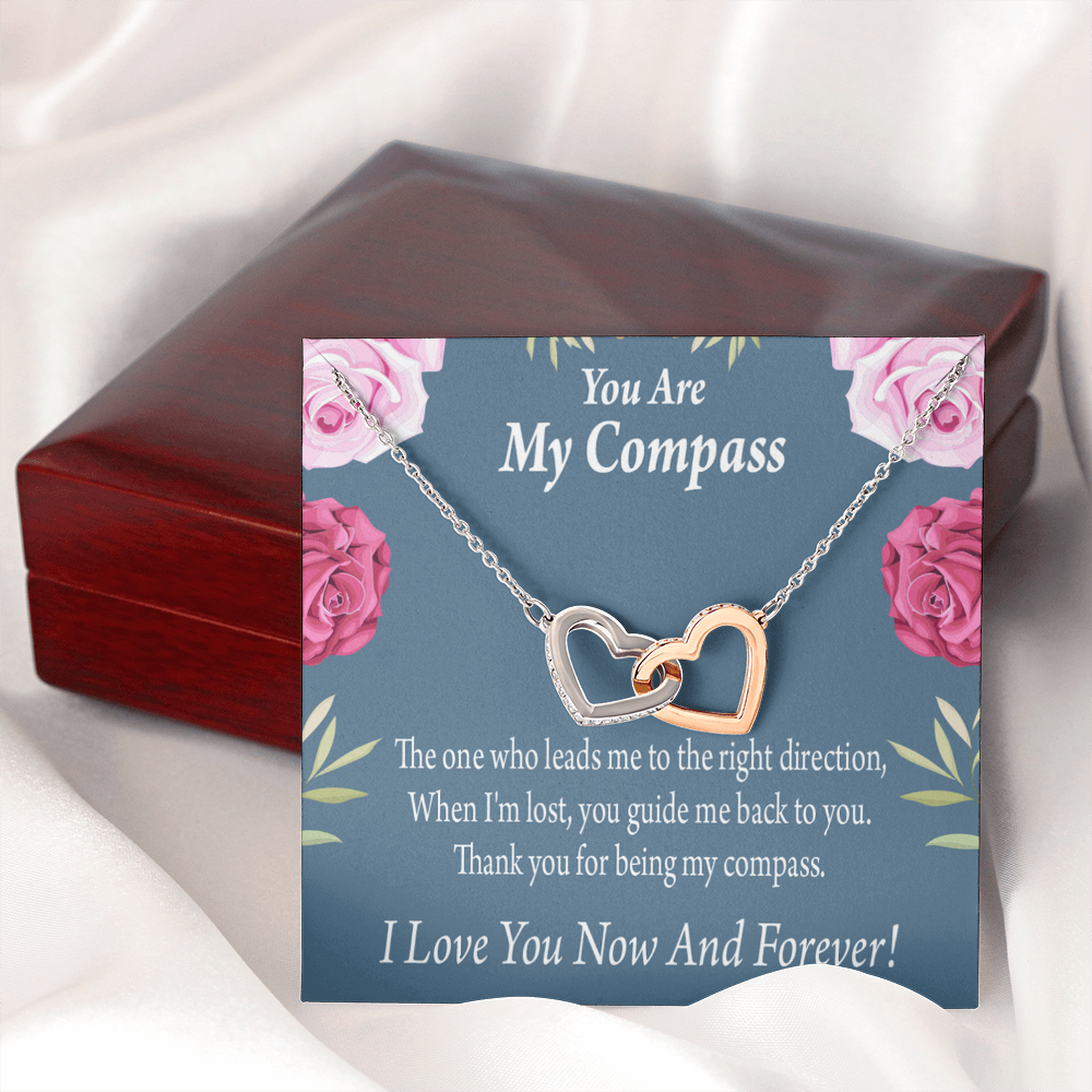 To My Girlfriend You Are My Compass Inseparable Necklace-Express Your Love Gifts