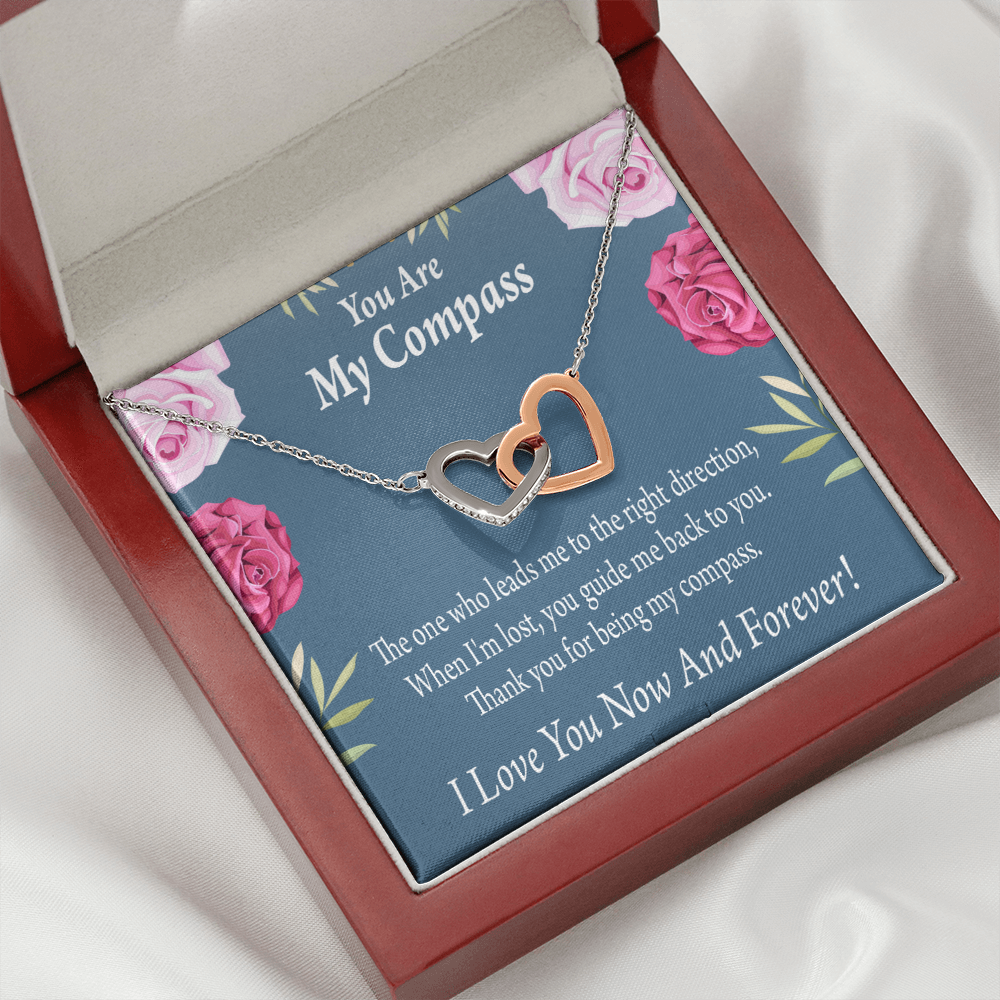 To My Girlfriend You Are My Compass Inseparable Necklace-Express Your Love Gifts