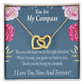 To My Girlfriend You Are My Compass Inseparable Necklace-Express Your Love Gifts