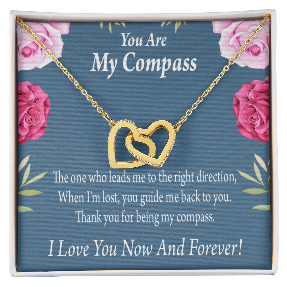 To My Girlfriend You Are My Compass Inseparable Necklace-Express Your Love Gifts