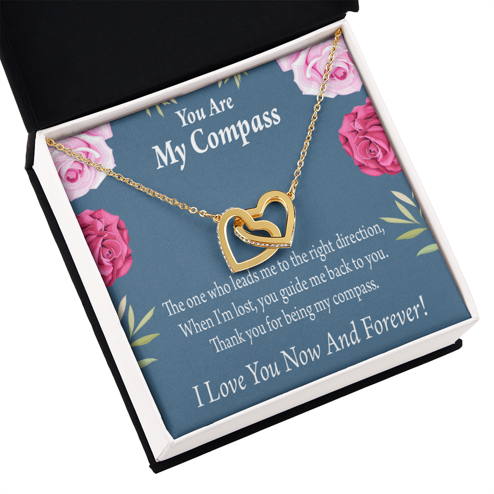 To My Girlfriend You Are My Compass Inseparable Necklace-Express Your Love Gifts