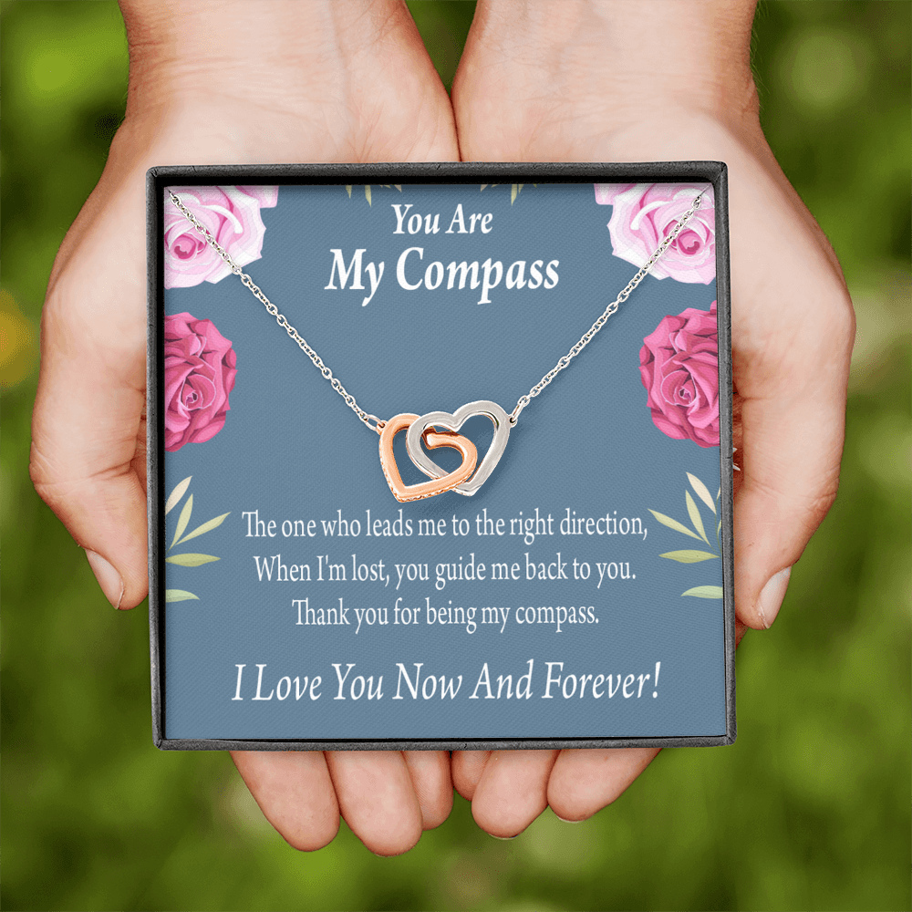 To My Girlfriend You Are My Compass Inseparable Necklace-Express Your Love Gifts