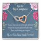 To My Girlfriend You Are My Compass Inseparable Necklace-Express Your Love Gifts
