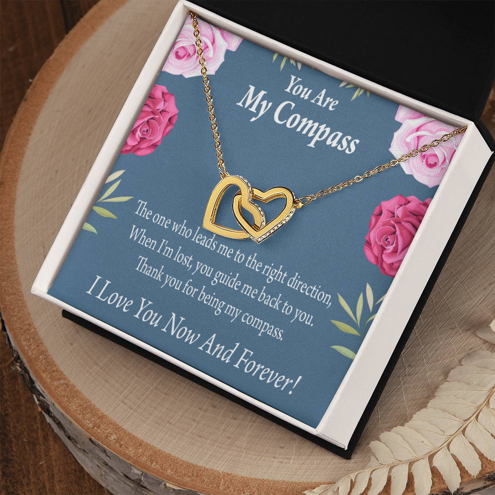 To My Girlfriend You Are My Compass Inseparable Necklace-Express Your Love Gifts