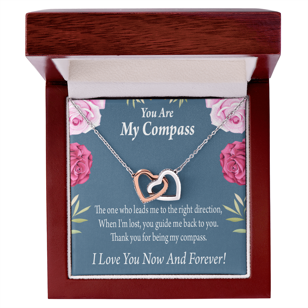 To My Girlfriend You Are My Compass Inseparable Necklace-Express Your Love Gifts
