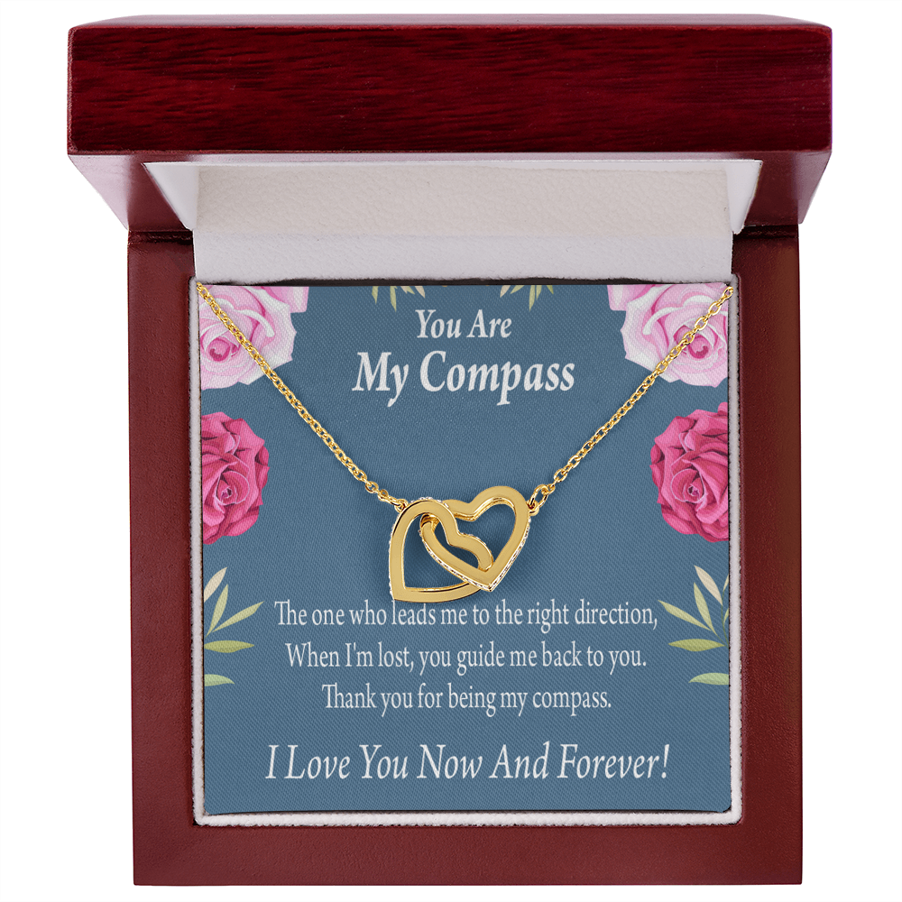 To My Girlfriend You Are My Compass Inseparable Necklace-Express Your Love Gifts