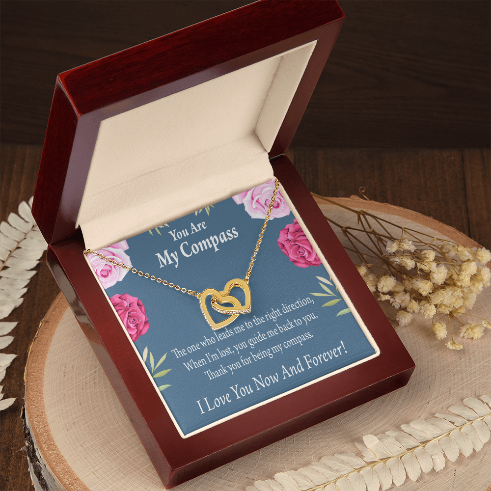 To My Girlfriend You Are My Compass Inseparable Necklace-Express Your Love Gifts