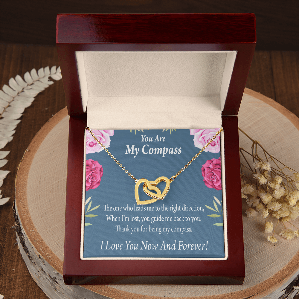 To My Girlfriend You Are My Compass Inseparable Necklace-Express Your Love Gifts