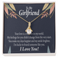 To My Girlfriend You are my Treasure Alluring Ribbon Necklace Message Card-Express Your Love Gifts