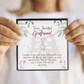 To My Girlfriend You are My World Alluring Ribbon Necklace Message Card-Express Your Love Gifts