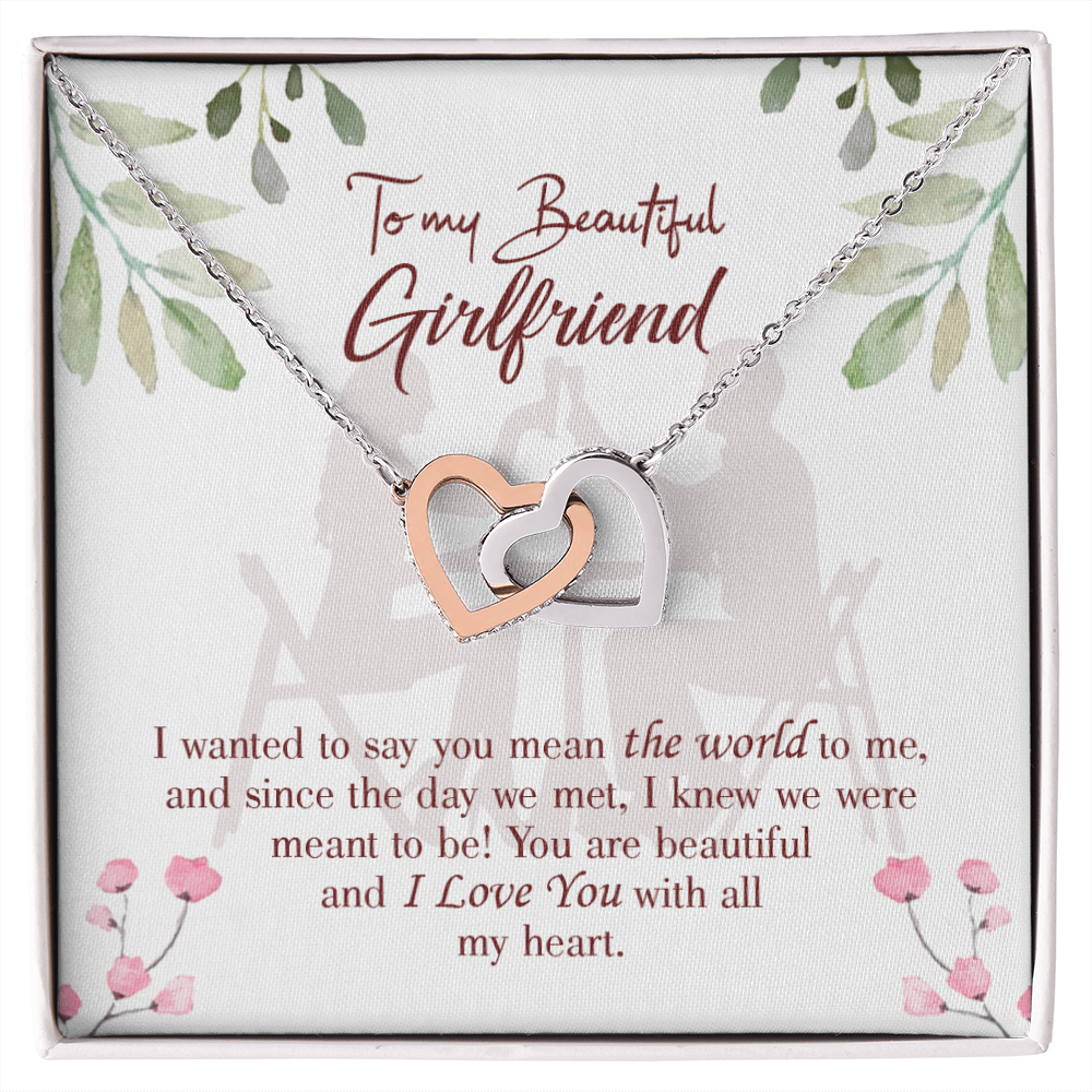 To My Girlfriend You Are My World Inseparable Necklace-Express Your Love Gifts