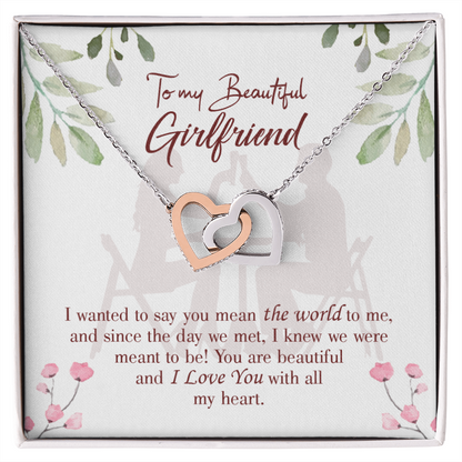 To My Girlfriend You Are My World Inseparable Necklace-Express Your Love Gifts