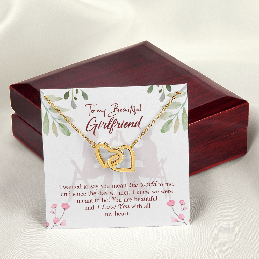 To My Girlfriend You Are My World Inseparable Necklace-Express Your Love Gifts