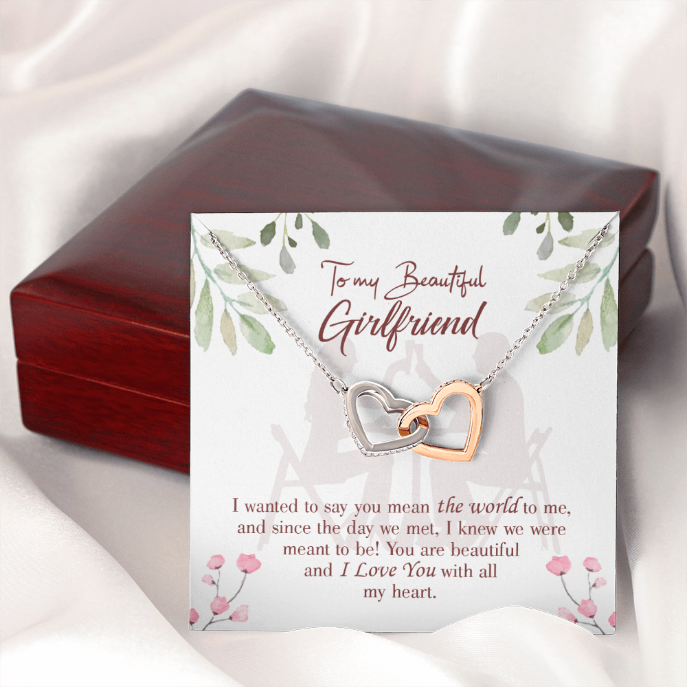 To My Girlfriend You Are My World Inseparable Necklace-Express Your Love Gifts