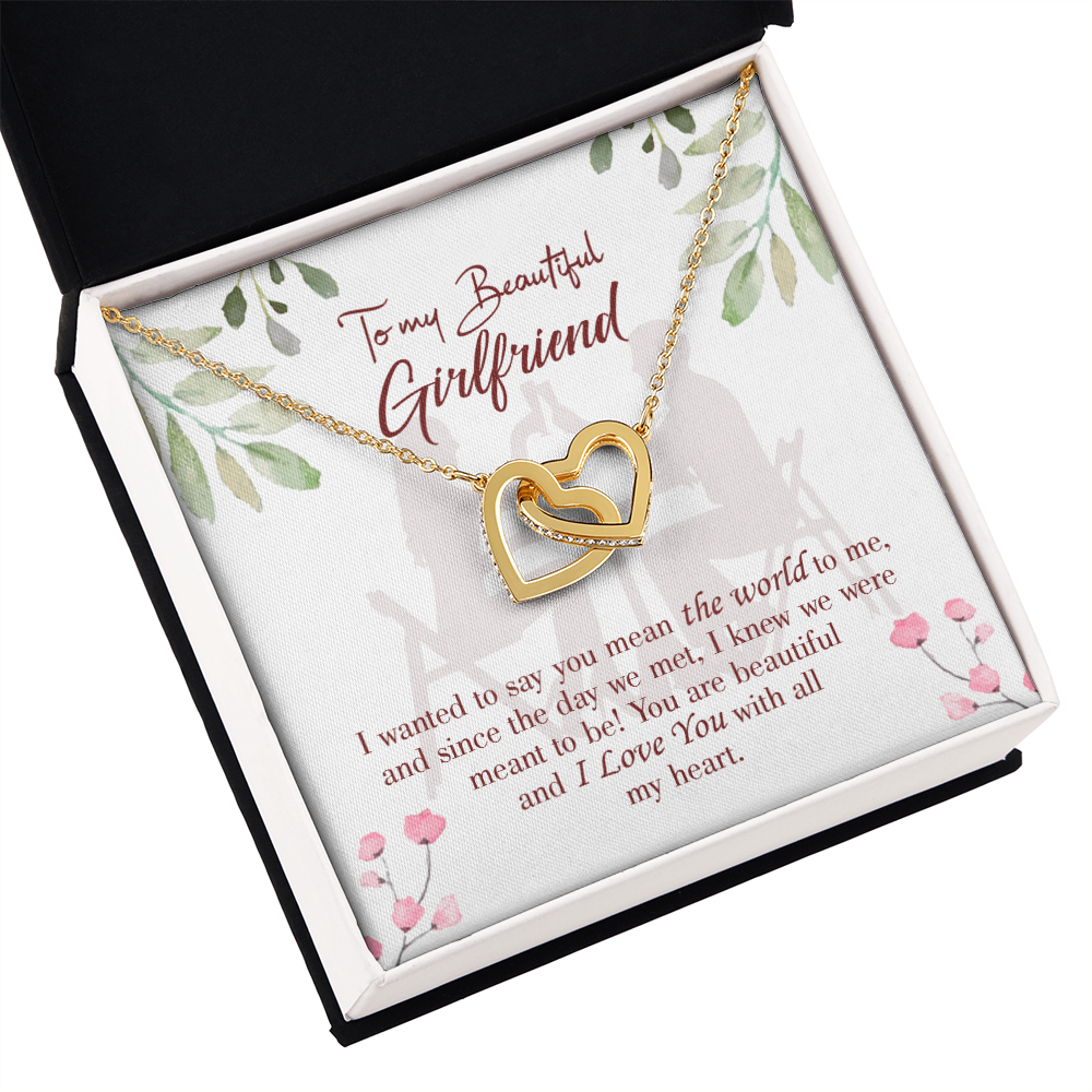 To My Girlfriend You Are My World Inseparable Necklace-Express Your Love Gifts